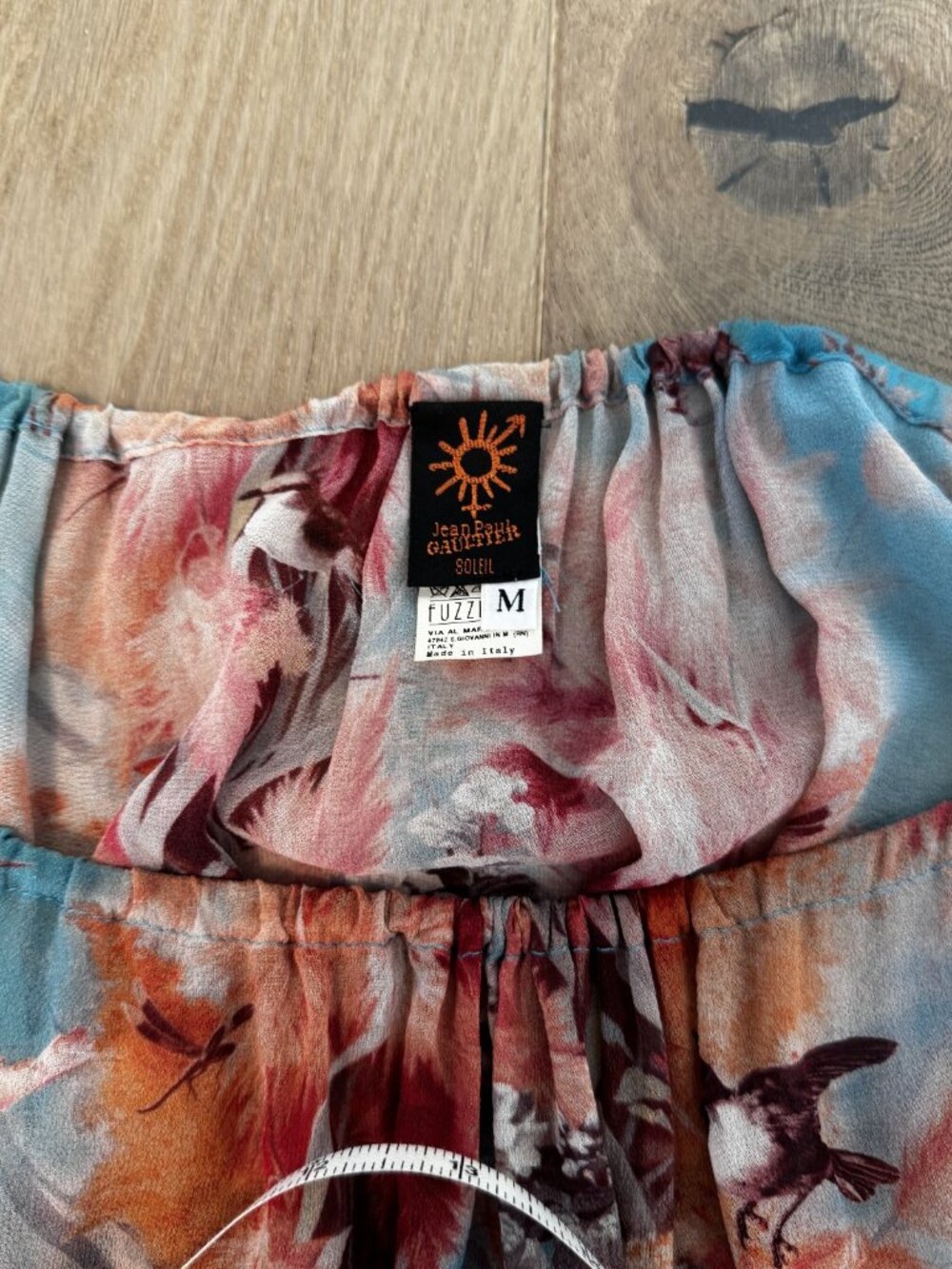 Jean Paul Gaultier Soleil Silk Sheer Peasant Top Size M Vintage 2000s Y2K - Picture 4 of 12